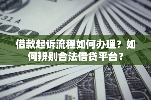 武汉借款起诉流程如何办理？如何辨别合法借贷平台？