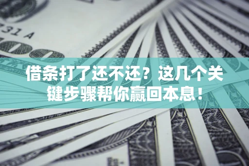 武汉借条打了还不还？这几个关键步骤帮你赢回本息！