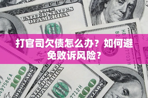 武汉打官司欠债怎么办？如何避免败诉风险？