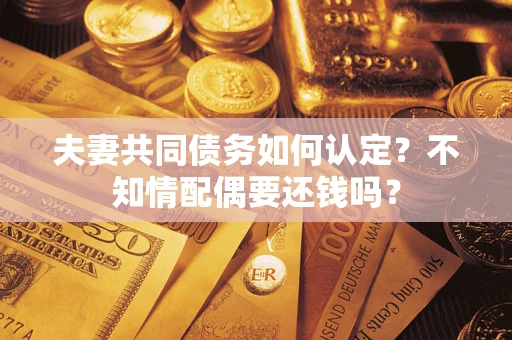 武汉夫妻共同债务如何认定？不知情配偶要还钱吗？