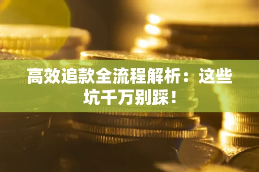 武汉高效追款全流程解析：这些坑千万别踩！