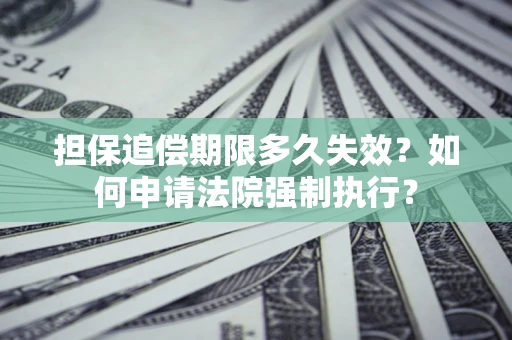 武汉担保追偿期限多久失效？如何申请法院强制执行？