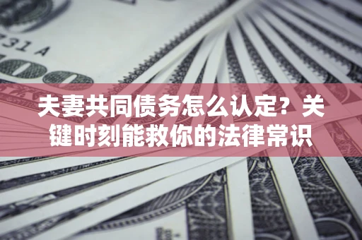 武汉夫妻共同债务怎么认定？关键时刻能救你的法律常识