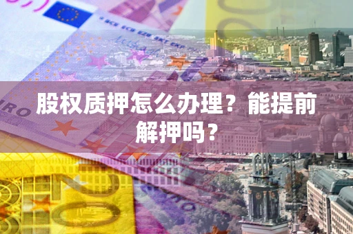 武汉股权质押怎么办理？能提前解押吗？